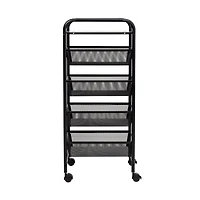 Honey Can Do Black 4-Drawer Rolling Cart
