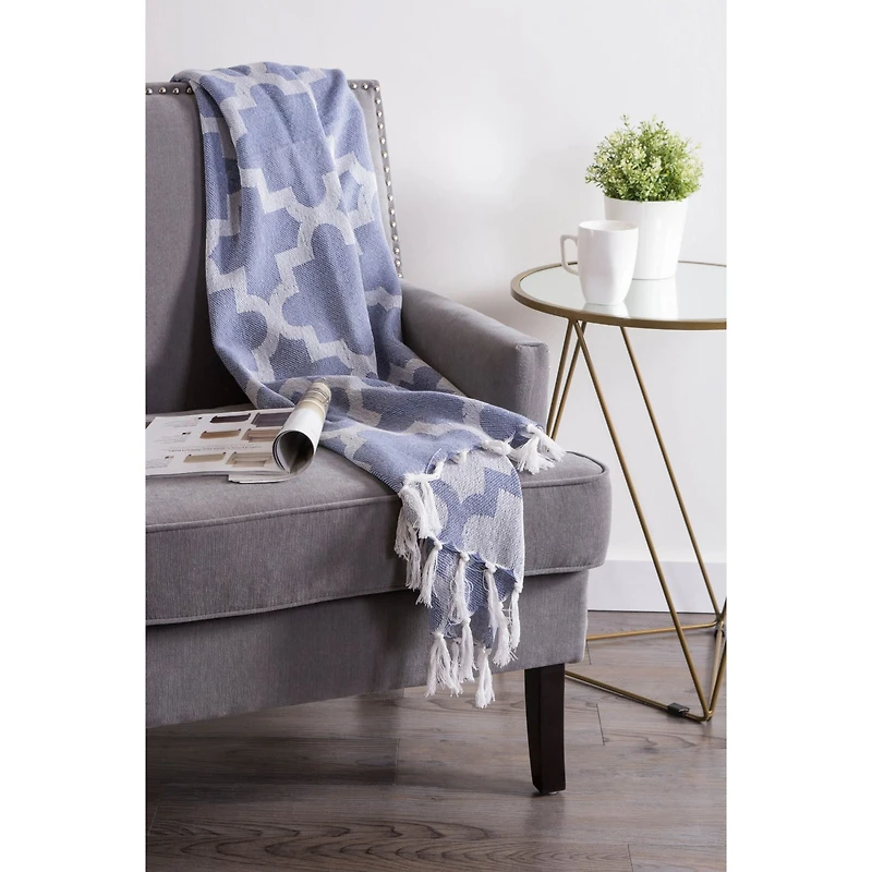 DII® French Blue Lattice Throw