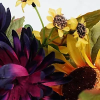 20"  Sunflower & Mum Summer Wreath