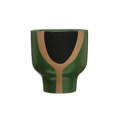 Hello Honey® 10" Stoneware Planter with Abstract Design