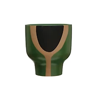 Hello Honey® 10" Stoneware Planter with Abstract Design