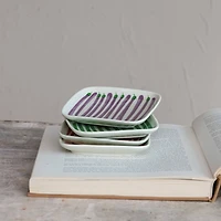 Hello Honey® 6" Vegetable Square Stoneware Plate, 12ct.