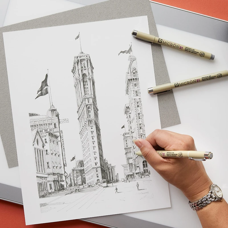 Micron® Brush™ Gray Pen Set