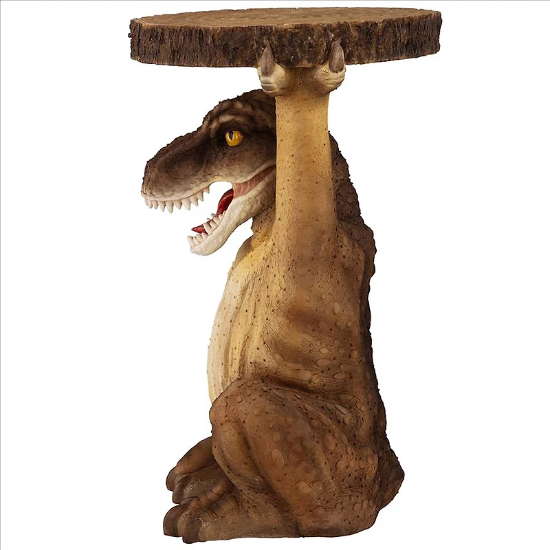 Design Toscano 20" Tyrant T-Rex Sculptural Dinosaur Side Table