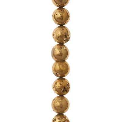 12 Pack: Gold Agate Round Beads, 10mm by Bead Landing™