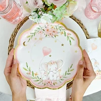 Kate Aspen® 9" Pink Elephant Baby Shower Premium Paper Plates, 16ct.