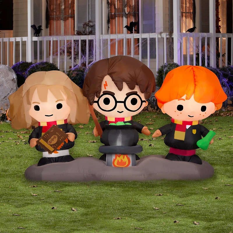 7.5ft. Airblown® Inflatable Harry, Ron, and Hermione with Cauldron