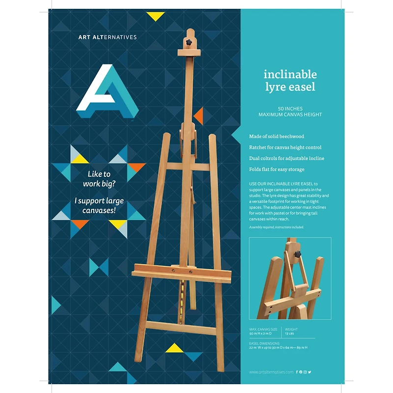 Art Alternatives Inclinable Lyre Easel