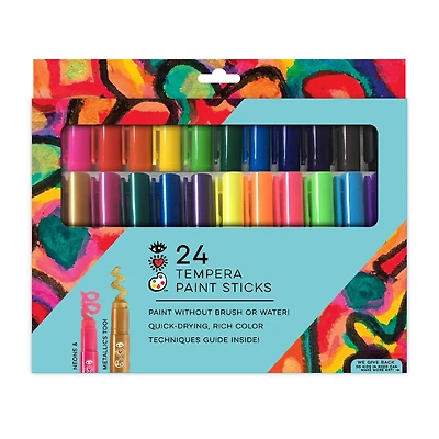 Bright Stripes 24 Tempera Paint Stick Set