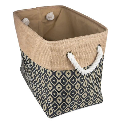 DII® Medium Ikat Rectangle Burlap Bin