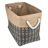 DII® Medium Ikat Rectangle Burlap Bin