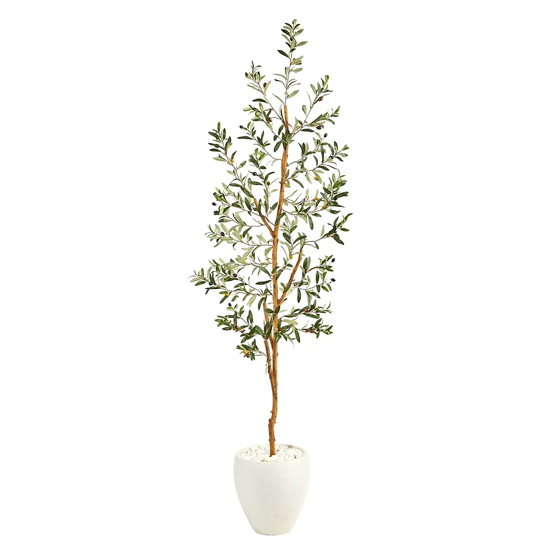 6ft. Olive Artificial Tree in White Planter