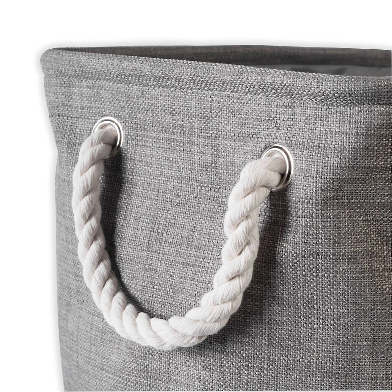 Small Gray Polyester Variegated Rectangle Bin