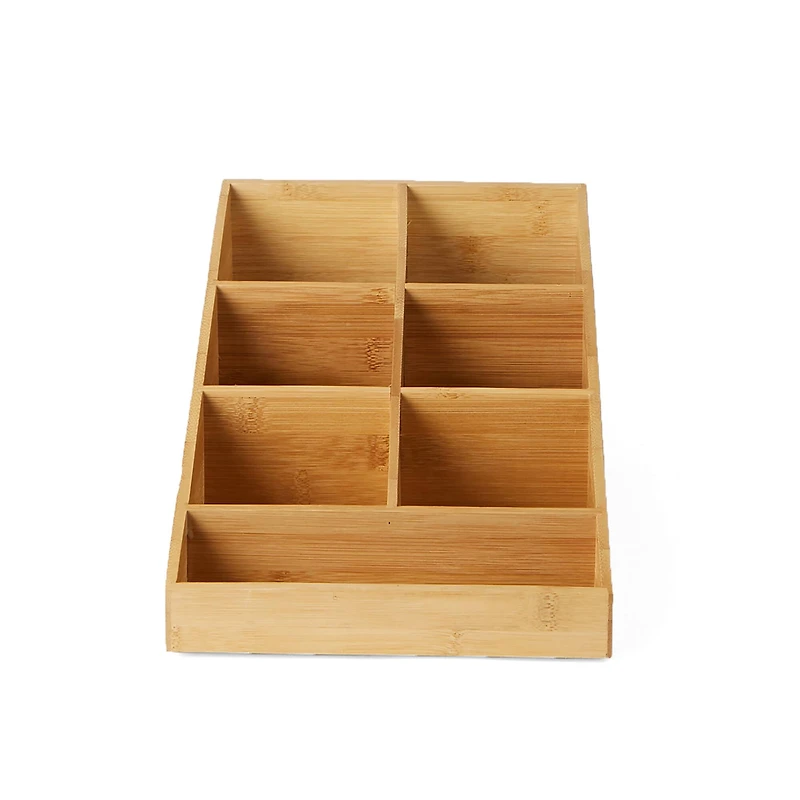 Mind Reader Brown 7 Compartments Coffee Condiment and Accessories Organizer