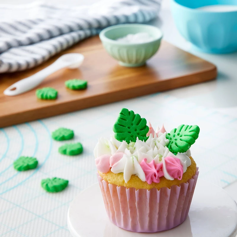Sweet Tooth Fairy® Green Tropical Leaves Icing Decorations, 8ct.