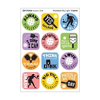 TREND Enterprises® Pickleball Pride, Dill Pickle Scent Scratch 'n Sniff Stinky Stickers®. 1.25" 6 Packs of 48