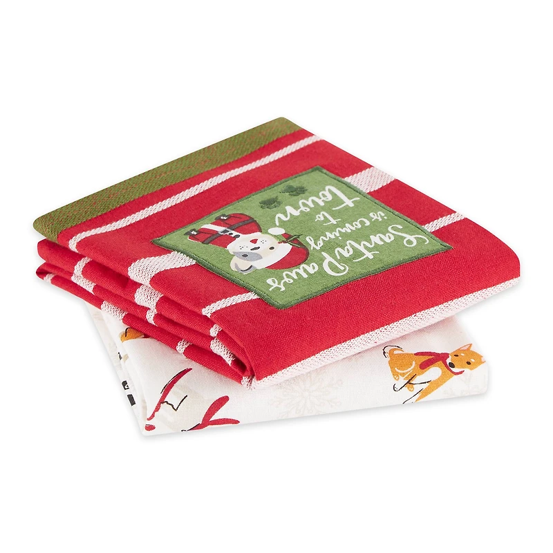 DII® Santa Paws Dishtowel Set