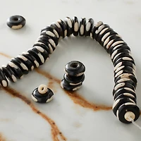 Brown & White Bone Rondelle Beads by Bead Landing®