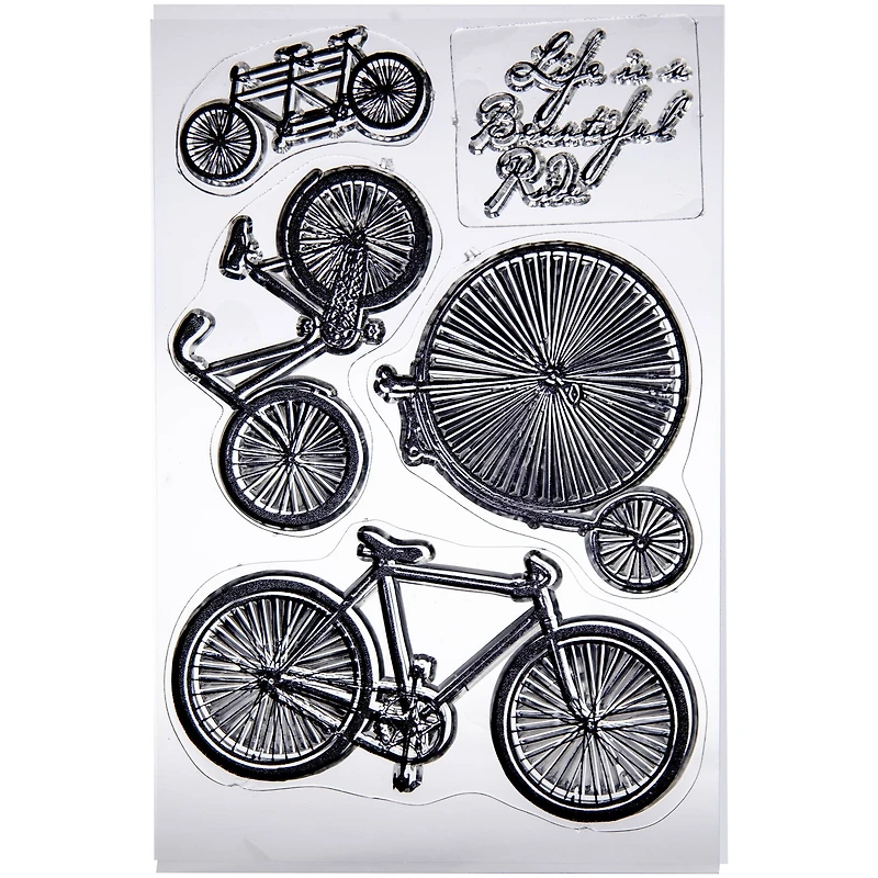 Bo Bunny® Bicycles Clear Stamps