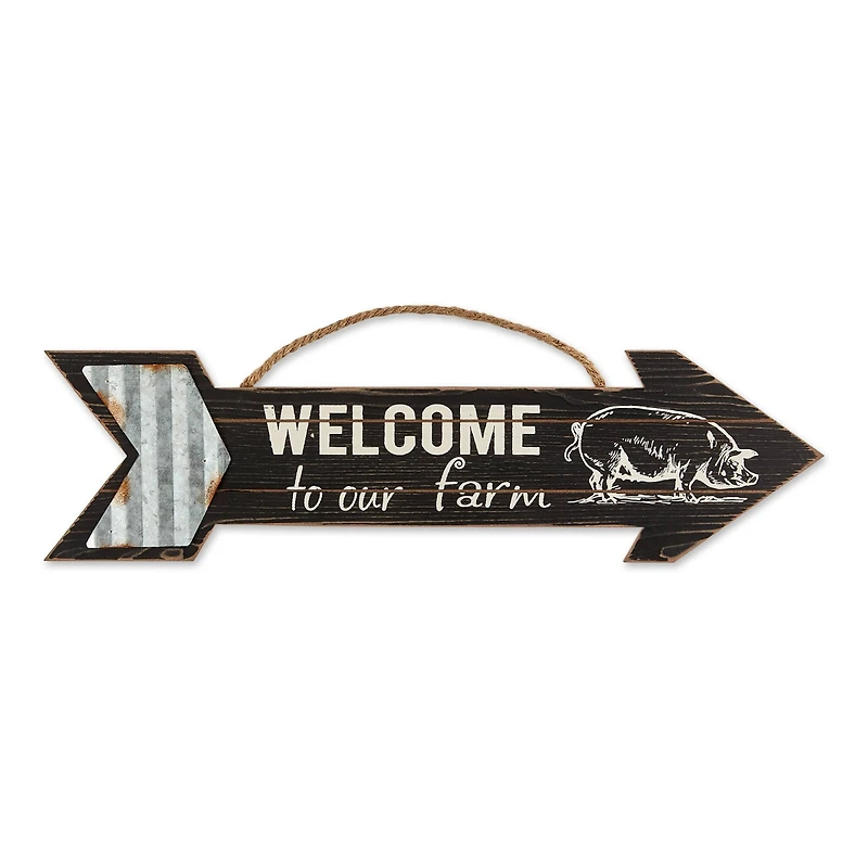 Galvanized Arrow Farmhouse Signs Set