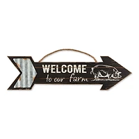 Galvanized Arrow Farmhouse Signs Set