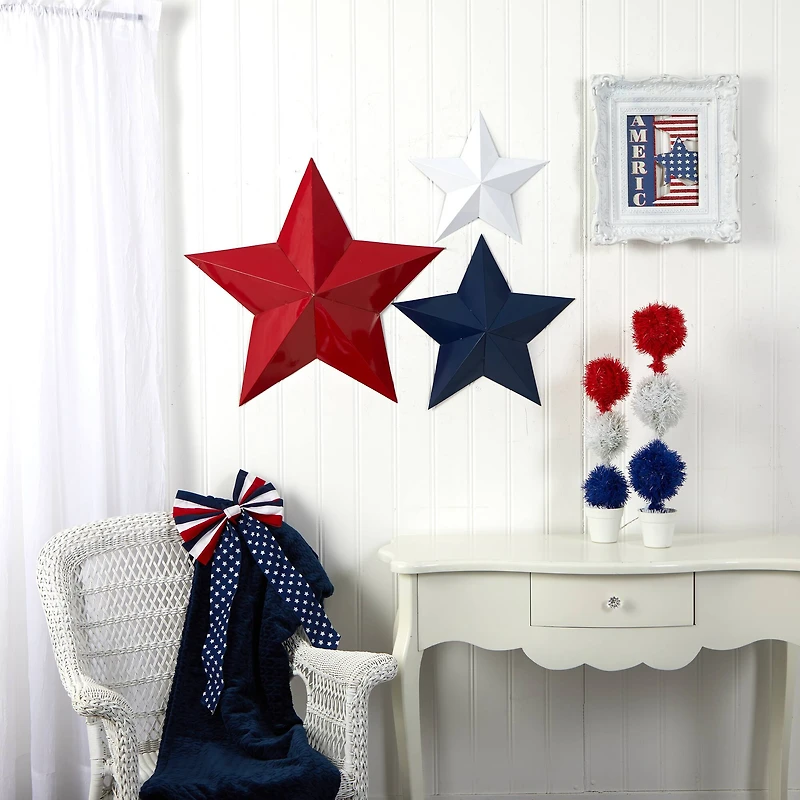 Americana Farmhouse Stars Wall Décor Set