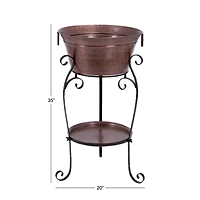 35" Copper Metal Rustic Wine Bucket