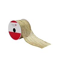 2.5" x 20ft. Metallic Gold Sheer Wired Crinkle Ribbon by Celebrate It®