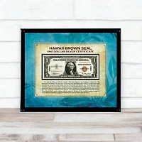 Hawaii Brown Seal Note in Acrylic Frame