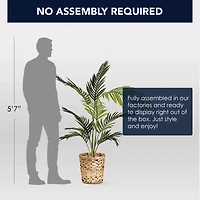 American Art Decor 4ft. Palm Tree in Woven Basket
