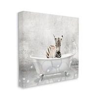 Stupell Industries Baby Zebra Bath Time Canvas Wall Art