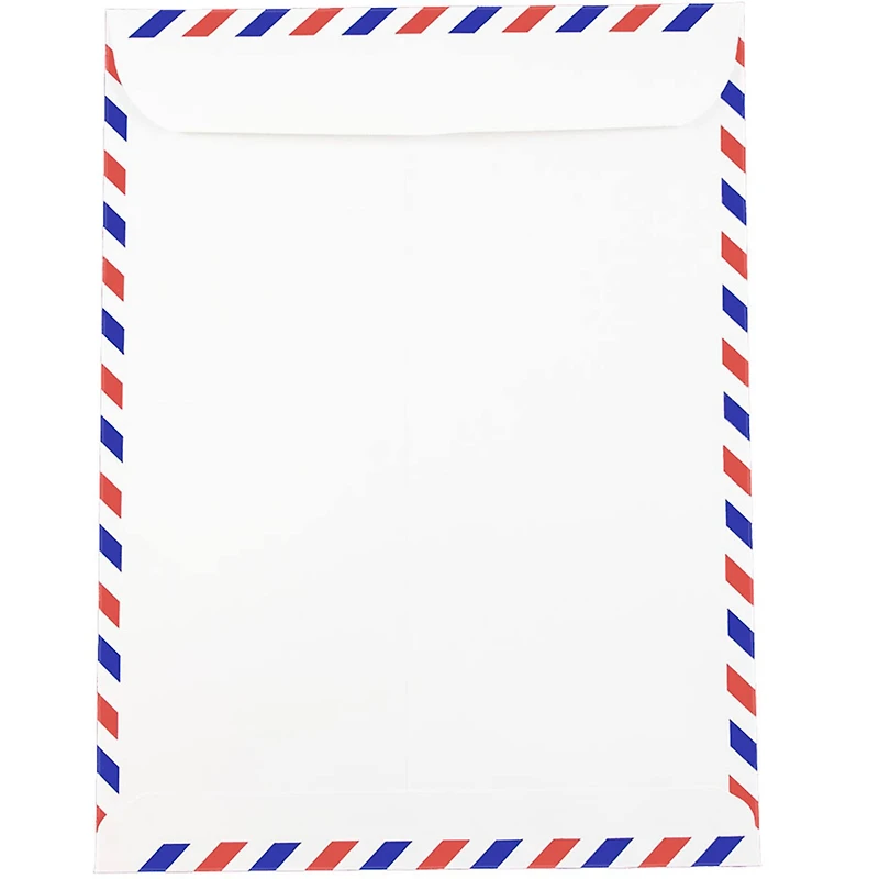 JAM Paper 9" x 12" White Airmail Envelopes