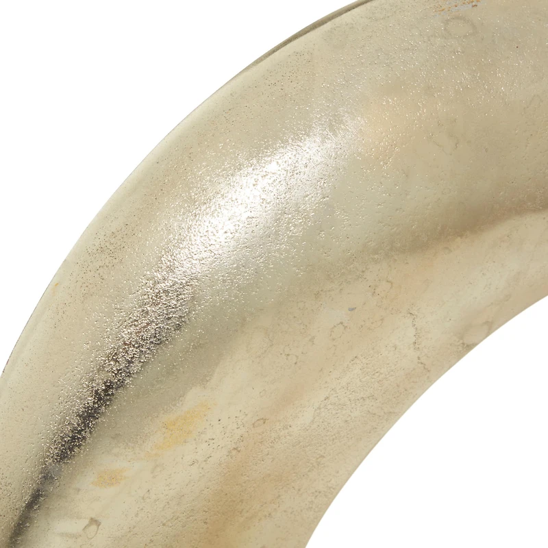 17" Gold Aluminum Glam Abstract Sculpture