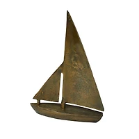 Hello Honey® 19" Antique Brass Decorative Aluminum Sail Boat