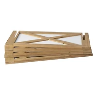 Glitzhome® Natural & White Wood Tree Collar