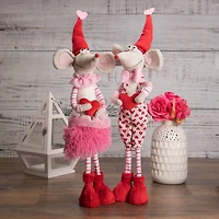 20" Standing Plush Girl Mouse Valentine's Day Figure