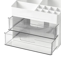 White Storage Organizer with Clear Drawers by Simply Tidy®
