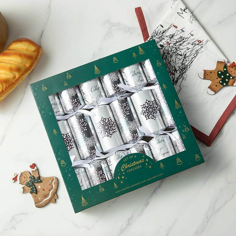 Glitzhome® 12" Christmas Snowflake Party Cracker with Gift Contents, 6ct.