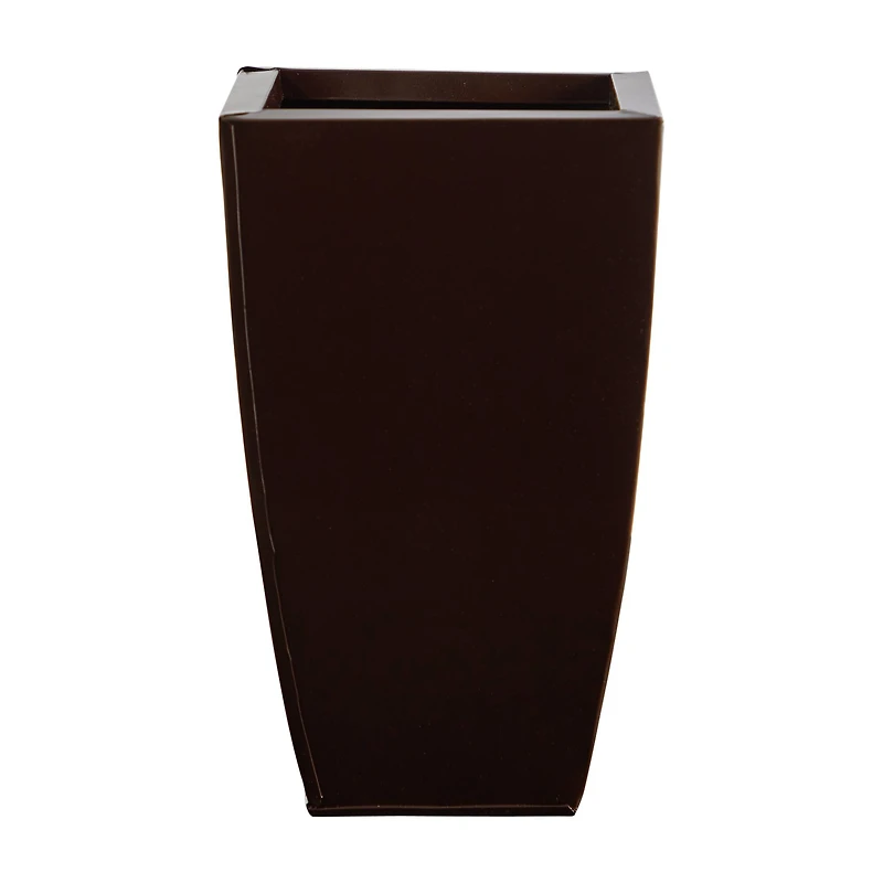 13" Bronze Tapered Square Metal Planter