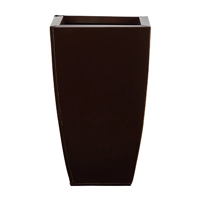 13" Bronze Tapered Square Metal Planter