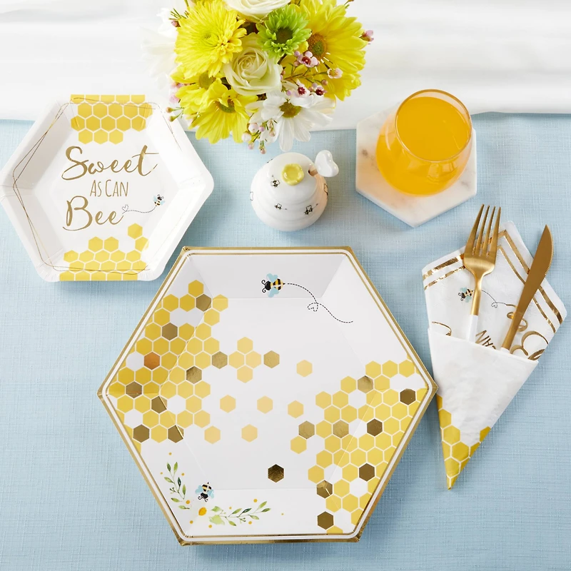 Kate Aspen® 7" Sweet As Can Bee Paper Plates, 32ct.