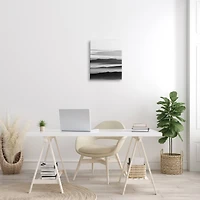 Stupell Industries Misty Clouds Eerie Mountain Landscape Black White Canvas Wall Art