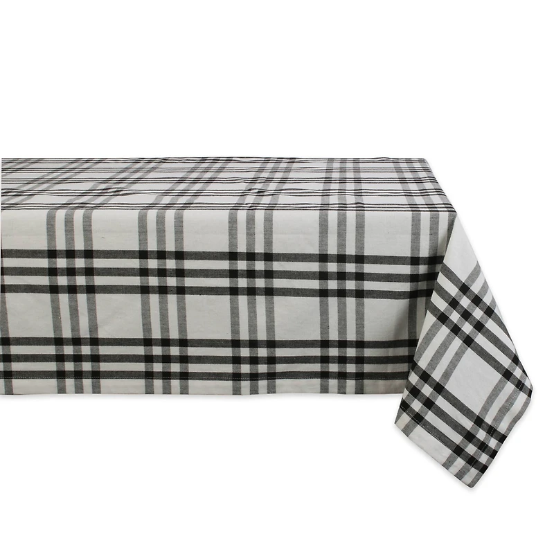 DII® Black & White Homestead Plaid Tablecloth