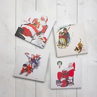 Norman Rockwell Classic Christmas Scene Canvas Prints Set, 4ct.