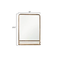 Hello Honey® Brass Mirror With Shelf