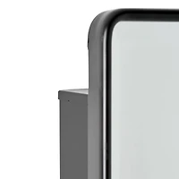 Head West Black Metal Medicine Cabinet with Beveled Mirror