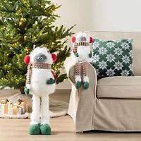 Glitzhome® 21"H Christmas Fabric Yeti Shelf Sitter