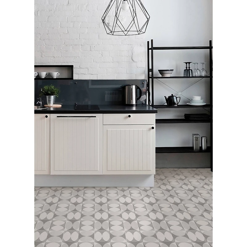 FloorPops Gray Norma Peel & Stick Floor Tiles