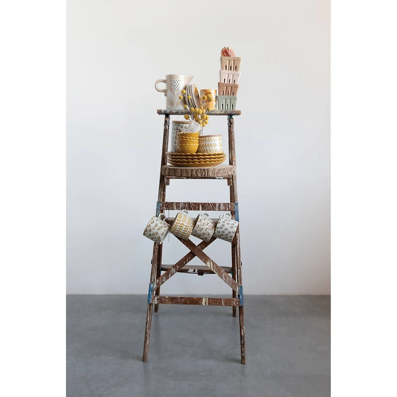 Hello Honey® 5.5" Hand Painted Stoneware Plate with Floral Pattern Set, 4ct.