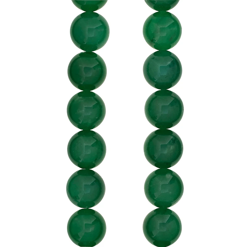 12 Pack: Green Aventurine Round Beads, 10mm by Bead Landing™
